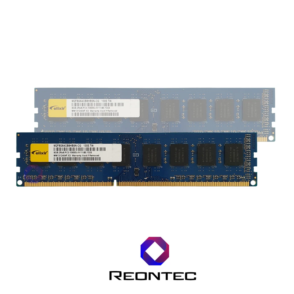 8GB RAM PC Elixir PC3 - 10600U DDR3 M2F8G64CB8HB5N-CG 2Rx8 - Immagine 1 di 1