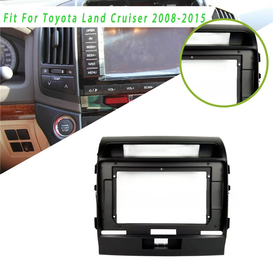 Fascia Stereo Radio Bezel Panel Frame DVD Trim For Toyota Land Cruiser 2008-2015 - Image 1 of 1