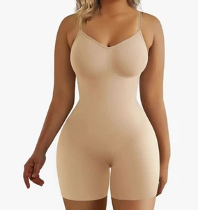 SHAPERX Shapewear Womens XL Tummy Control Bodysuit Mid Thigh Butt Lifter AA3194 - Picture 1 of 4