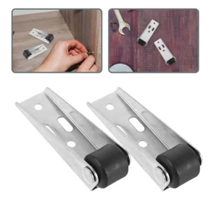 2 Sets Pullax Support Wheel Sinking Door Bottom for Garden Wooden Gate - Picture 1 of 12