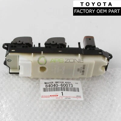 GENUINO TOYOTA LEXUS GX470 2003-2009 LX470 CONJUNTO DE INTERRUPTOR MAESTRO FABRICANTE DE EQUIPOS ORIGINALES 84040-60073 Foto 1 de 4