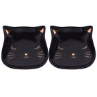  2 Pcs Cat Plate Cute Earring Necklace Tray Animal Jewelry Dish Personality