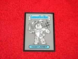 Cubo de basura cromado Topps 2014 niños GPK arte lápiz #76B pourin' lauren (H-2165) - Imagen 1 de 1