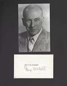 GEORGE ABBOTT PRODUCER DIRECTOR PLAY-WRITE SIGNED AUTOGRAPH DISPLAY WITH COA - Picture 1 of 2