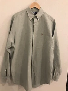 Ralph Lauren Blue Label Blake Light Green Solid Button Down Shirt Size Large - Foto 1 di 4