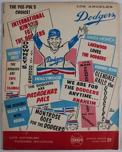 Los Angeles Dodgers 1964 Score Card  - Cardinals  - Unscored - Picture 1 of 4