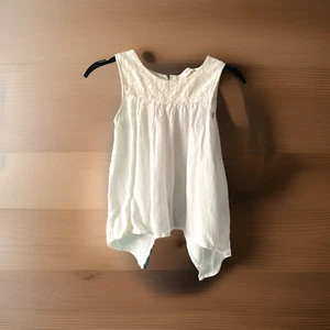 Girls H&M Ivory Handkerchief Tunic Top Lace Detail Age 8-9 BNWT - Picture 1 of 4