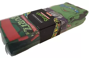 TMNT Teenage Mutant Ninja Turtles Socks 3 Pair CREW SOCKS Men Size 8-12 Bioworld - Picture 1 of 3