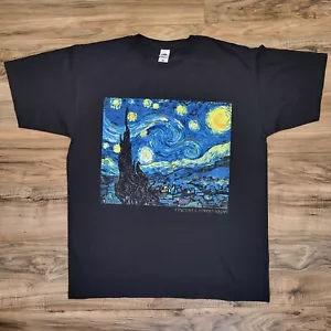 Camicia uomo vintage anni 90 Van Gogh notte stellata grande arte belle arti - Foto 1 di 2