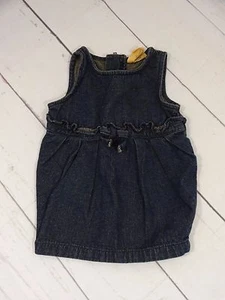 Crazy 8 Girls Blue Denim Tank Dress Size 6-12 Months - A1479 - Picture 1 of 2
