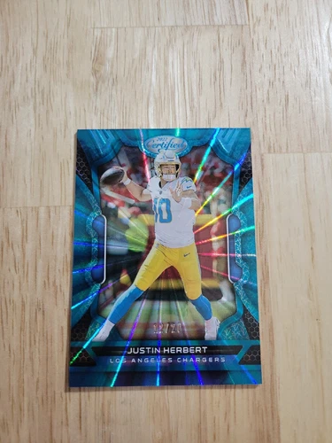 2022 Certified JUSTIN HERBERT Mirror Teal FOTL /20 Los Angeles Chargers #50 SSP