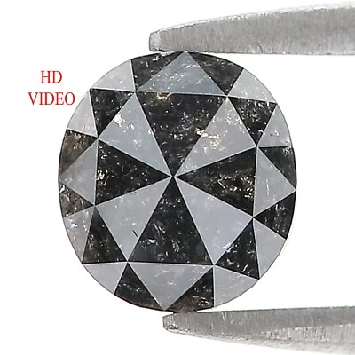 1.57 CT Natural Loose Oval Shape Diamond 6.90 MM Black Color Oval Diamond QK1953 - image 1 of 4