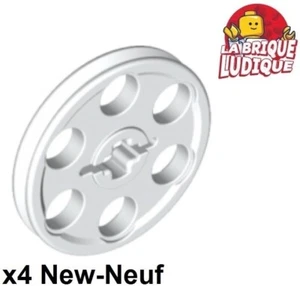 Lego technic 4x roue Wedge Belt Wheel pulley poulie blanc/white 4185 NEUF - Picture 1 of 1