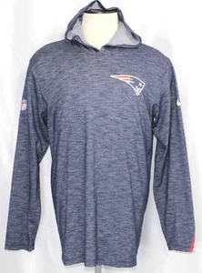 Nike On Field New England Partriots NFL Football L/S Hooded Shirt 620413 Mens Lg - Picture 1 of 3