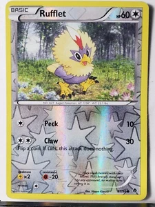 REVERSE HOLO Rufflet 87/98 LP - Emerging Powers Pokemon Card - Naoyo Kimura Art - Picture 1 of 2