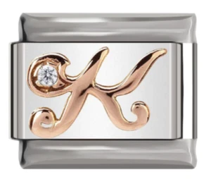 Rose Italian Charm letters 9mm Winnie Jewellery - Picture 1 of 33