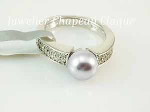 ESPRIT JEWELS  Ring  Gr 17  925 Sterlingsilber mit weißen Zirkonia und Perle - Bild 1 von 4