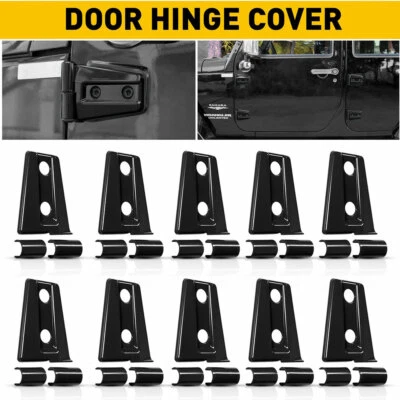 Cubierta de bisagra de puerta de capó de 10 piezas para Jeep Wrangler JK 2007-18 accesorio ilimitado Foto 1 de 4