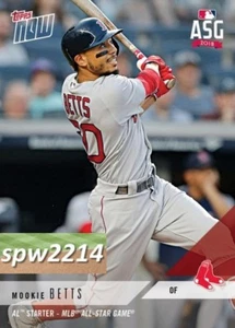 2018 Topps Now Mookie Betts All Star (dal set squadra American League) #AS-15 - Foto 1 di 1