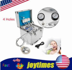 Unidad de entrega móvil dental caja rodante compresor de aire succión + 4 orificios 360W - Imagen 1 de 19