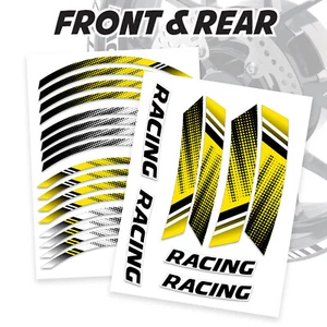 Yellow 17 inch Wheel Sticker Decal AX2 For Kawasaki Z900RS 18-21 20 19 - Picture 1 of 10