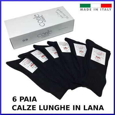 CALZE CONTE 6 paia di calze in lana lunghe calzini da uomo termiche invernali calde