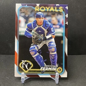 2024 Topps Update Freddy Fermin Independence Day /76 Parallel Royals US36 SSP - Picture 1 of 2