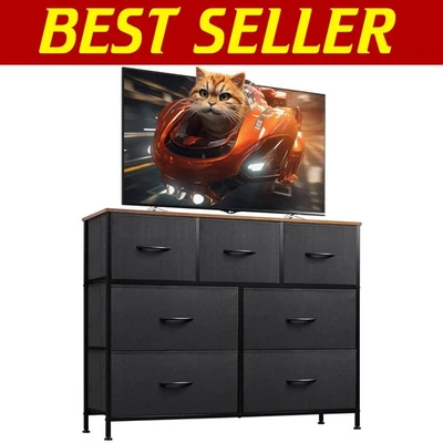 Multifunctional Entertainment Center: 7 Drawer Dresser and Media Console Table - image 1 of 4