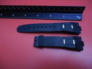 BVLGARI DIAGONO STAHL KAUTSCHUK ARMBAND BAND BRACELET 21,6MM / 6,8MM 16MM DG 35MM - Bild 1 von 7