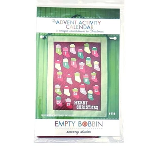 Advent Activity Calendar Sewing Pattern Kit Countdown To Christmas Empty Bobbin - Picture 1 of 2