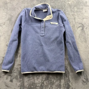 Chaqueta Pullover Polar COLUMBIA PFG 1/4 Snap Para Mujer’s S Manga Larga Azul Crema - Imagen 1 de 6