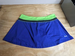 Falda corta Fila Sport Performance para mujer 2XL tenis golf verde azul neón - Imagen 1 de 9