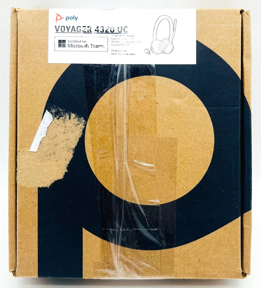 Poly Voyager 4320 UC Wireless Bluetooth Headset‎ Plantronics W/ USB-A Receiver - Image 1 of 4