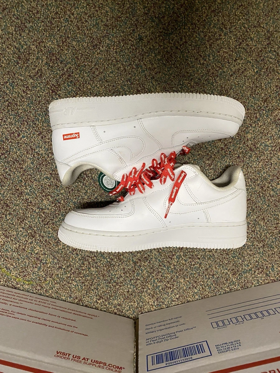 Nike Air Force 1 Supreme White | eBay