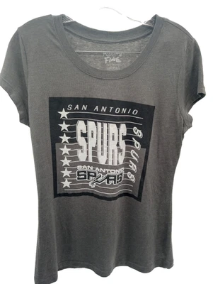 Camiseta para mujer San Antonio Spurs gris medio Harwood Classics camiseta NBA informal  Foto 1 de 4