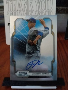 2019 Bowman Sterling Prospect Autographs Jackson Kowar #BSPA-JW Baseball Card  - Picture 1 of 2