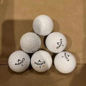 6 Used Callaway Golf Balls Hex Control White - Picture 1 of 1