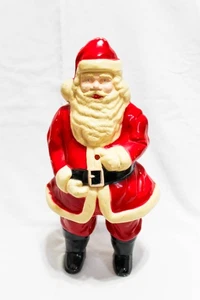 BABBO NATALE ANNI 40 PLASTICA GRANDE LAMPADA LUCE FIGURA ESPOSITORE - Foto 1 di 4