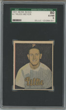 Russ Meyer 1951 Berk Ross #4-7 SGC 6 Philadelphia Phillies 23139