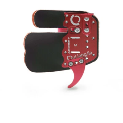 Genuine Leather Archery Finger Tab Guard RH for Recurve Bow Shooting Hunting SML - Image 1 of 4