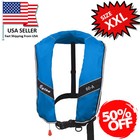 50% Off Extra Large Size Inflatable Life Jacket Life Vest Adults 275N XXL -Blue