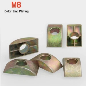 M8 Semi-circular Half Moon Nuts Carbon Steel Furniture Washer Fittings - Picture 1 of 7