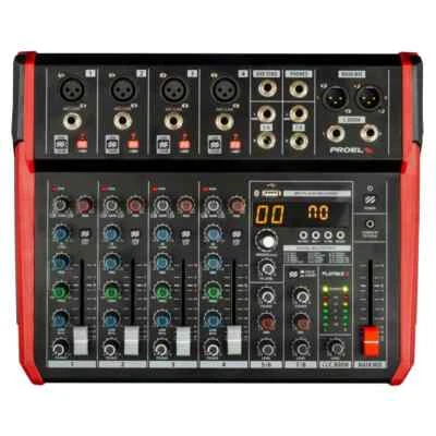 PROEL PLAYMIX8 mixer audio compatto con bluetooth e usb, per karaoke studio live - Immagine 1 di 4