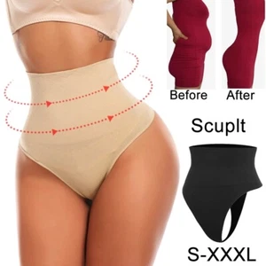 Women's Thong Shapewear High Waist Belly Control Pants Body Shaper Underwear US - Picture 1 of 12