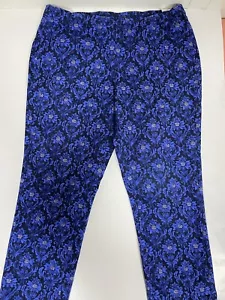 Damen Isaac Mizrahi Live! Regular 24/7 Stretch Paisley Slim-Leg Hose Größe 16P - Bild 1 von 11