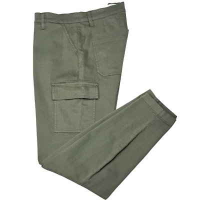 Calça cargo skinny feminina cintura alta bolsos elásticos tamanho 30 (32x28) Y2K nova com etiquetas J Crew - Imagem 1 de 4