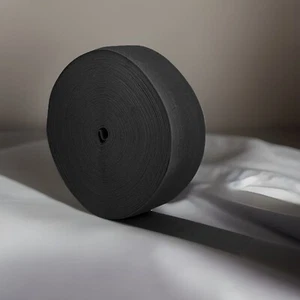 Mandala Crafts Black Elastic Band Cord 2 inch by 25 Yards - Picture 1 of 1