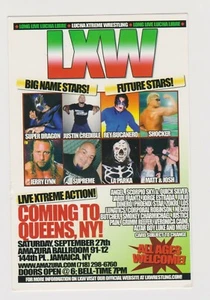 LXW Lucha Xtreme Wrestling advertising promo glossy 4" x 6" card RARE - Picture 1 of 2