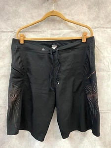 Volcom Armstrong Solid Men's Black Drawstring Shorts Size 36 - Picture 1 of 6