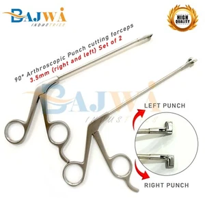 3.5mm Arthroscopic Punch cutting forceps 90° (right and left) Set of 2 - Picture 1 of 6